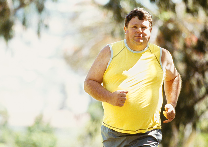 Gentleman jogging outdoors