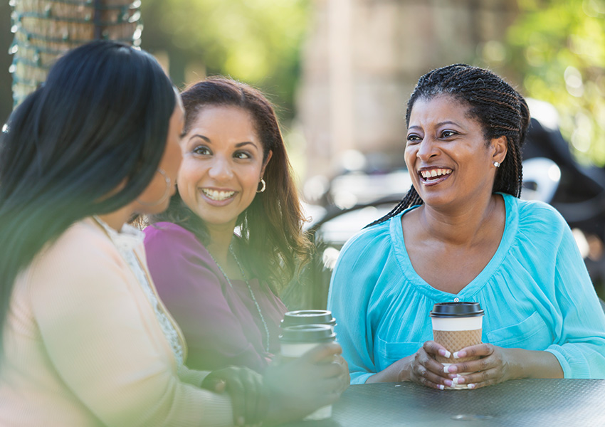 A group of women having coffee