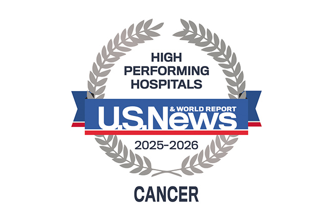 US News High Performing Hospitals for Cancer 2025-26 Award Image