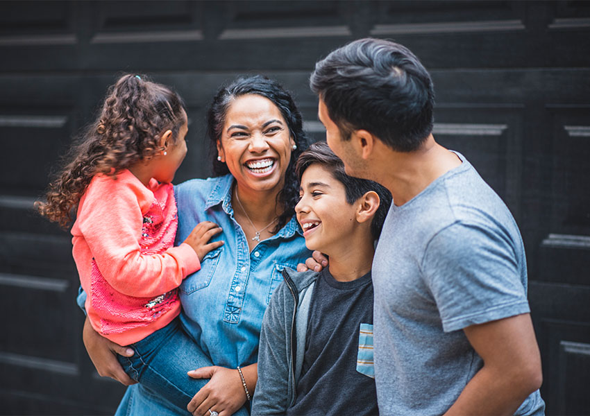 Smiling family